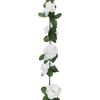 vidaXL Blomsterkranser for jul 6 stk v&aring;r hvit 250 cm