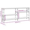 vidaXL Konsollbord gr&aring; sonoma 180x29x76,5 cm konstruert tre