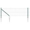 vidaXL Euro-gjerde med pigger 50 x 0,4 m PVC-belagt st&aring;l Gr&oslash;nn Mesh