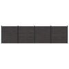 vidaXL Gjerdesett 4 stk. 699 x 186 cm WPC og Aluminium Svart
