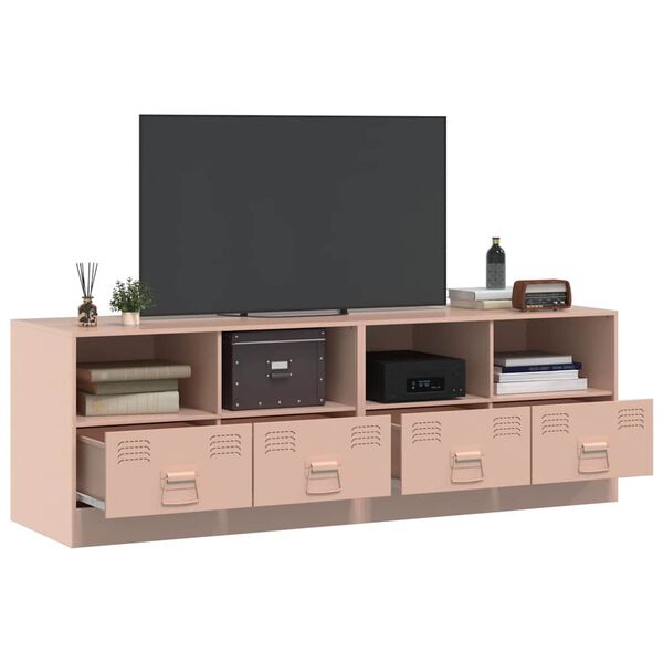 vidaXL TV-benker 2 stk rosa 67x39x44 cm st&aring;l