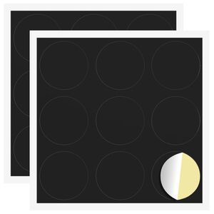 vidaXL Klebende skrue deksel 2 stk. Svart &Oslash; 20 x 0,5 mm Belagt papir