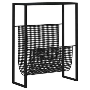 vidaXL Magasinhylle svart 35x15x45 cm st&aring;l