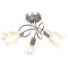 vidaXL Taklampe gjennomsiktige glasskjermer for 3 E14 lysp&aelig;rer tulipan
