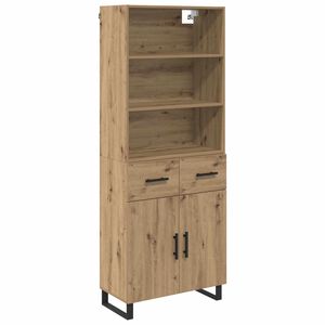 vidaXL H&oslash;yskap med skuff 2 pcs Artisan Eik Konstruert tre