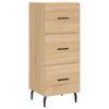 vidaXL Highboard sonoma eik 34,5x34x180 cm konstruert tre