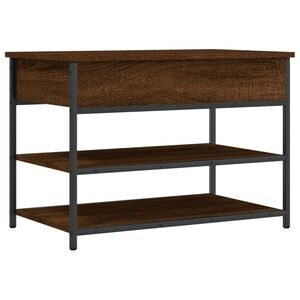 vidaXL Skobenk brun eik 70x42,5x50 cm konstruert tre