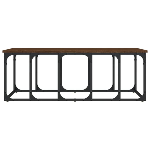 vidaXL Salongbord brun eik 100x50x35,5 cm konstruert tre