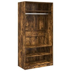 vidaXL Garderobe r&oslash;kt eik 100x50x200 cm konstruert tre