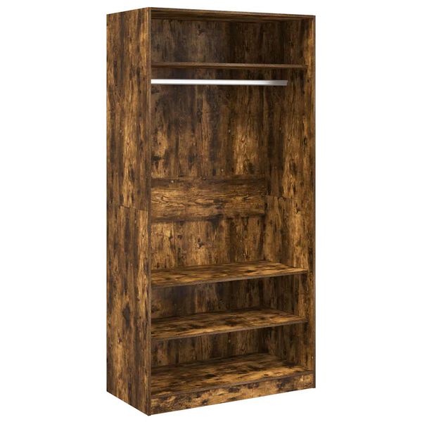 vidaXL Garderobe r&oslash;kt eik 100x50x200 cm konstruert tre