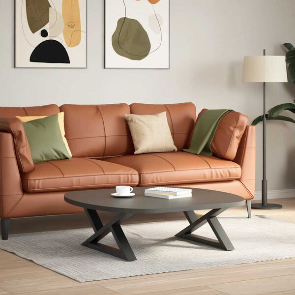 vidaXL Salongbordben 2 stk antrasitt 70 x (30-31,3) cm st&aring;l