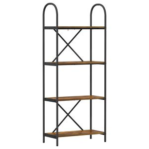 vidaXL Bokhylle 4 niv&aring;er 60 x 30 x 146 cm Konstruert tre R&oslash;kt eik