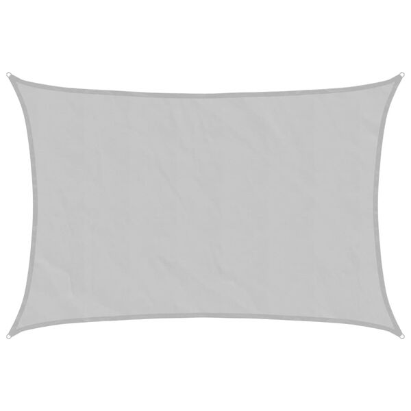 vidaXL Solseil lysegr&aring; 5x3 m 100% polyester oxford