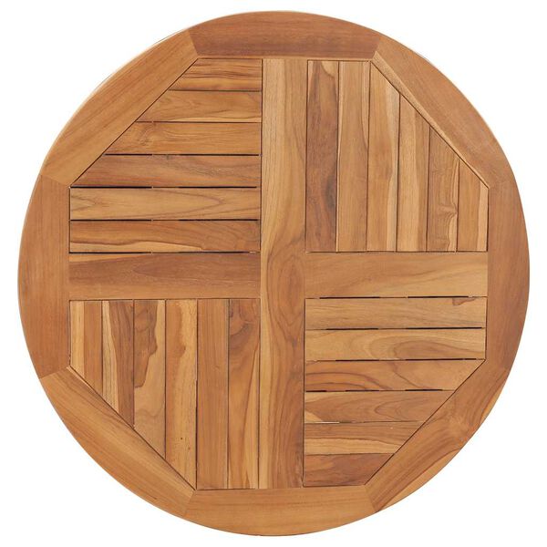 vidaXL Bordplate heltre teak 2,5 cm 80 cm