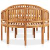 vidaXL Bananformet hagesofagruppe 3 deler heltre teak