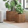 vidaXL Planter Kurv med lagring 2 pcs Brun Lacak Rattan