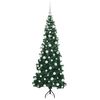 vidaXL Hj&oslash;rne Kunstig Jul Tre med 300 LED gr&oslash;nn 180 cm PVC og metall