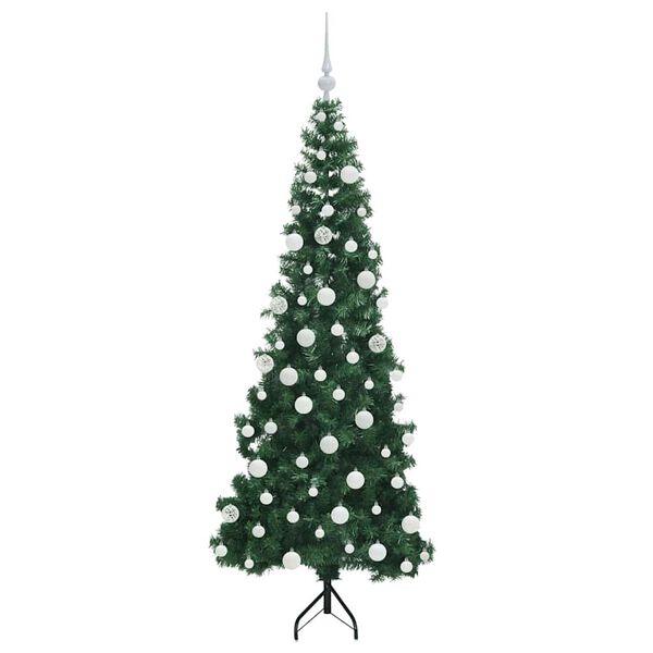 vidaXL Hj&oslash;rne Kunstig Jul Tre med 300 LED gr&oslash;nn 180 cm PVC og metall