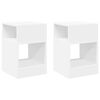 vidaXL Avlastningsbord 2 stk. Hvit 30,5 x 30 x 45 cm Konstruert tre