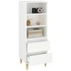 vidaXL Highboard hvit 40x36x110 cm konstruert tre