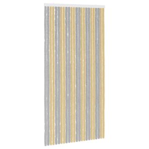 vidaXL Insektgardin Chenille Gr&aring; og Beige 100 x 200 cm 100% PP