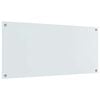 vidaXL Kj&oslash;kkenbakplate Hvit 110 x 50 cm herdet glass