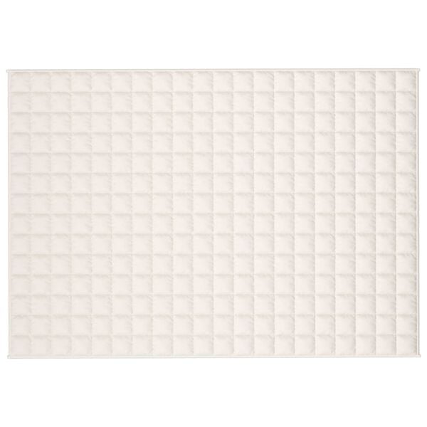 vidaXL Vektdyne kremhvit 138x200 cm 6 kg stoff