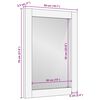 vidaXL Baderomsspeil Brun 70 x 50 x 2,5 cm Glass og solid mango tre