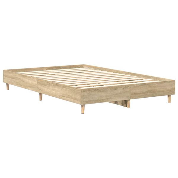 vidaXL Sengeramme uten madrass sonoma eik 120x190 cm konstruert tre