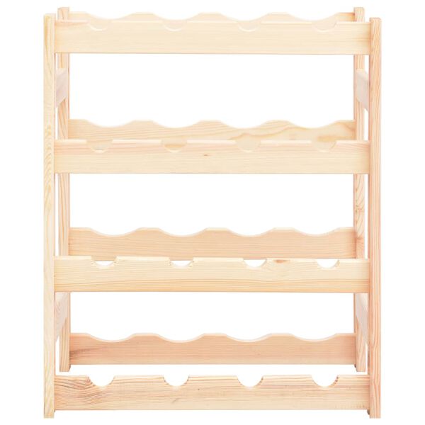 vidaXL Vinstativ for 16 flasker furu