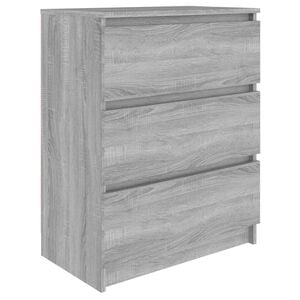 vidaXL Skjenk gr&aring; sonoma 60x35x76 cm konstruert tre