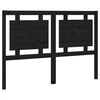 vidaXL Sengegavl svart 140,5x4x100 cm heltre furu