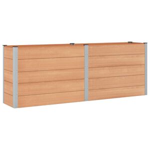 vidaXL H&oslash;ybed Brun 250 x 50 x 91 cm WPC og Aluminium