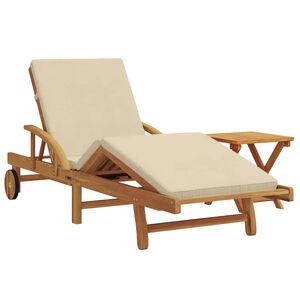 vidaXL Solstol 2 pcs Beige 200 x 67 x 84 cm Solid akasietre