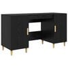 vidaXL Skrivebord Svart Eik Konstruert tre 140 x 50 x 75 cm