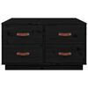 vidaXL Salongbord svart 80x80x45 cm heltre furu