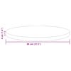 vidaXL Bordplate Lys Brun &Oslash; 80 x 4 cm Massivt Eiketre