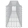 vidaXL Gabionkurver buede 7 stk 400x30x40/60 cm galvanisert jern