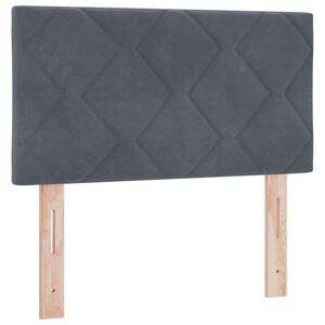 vidaXL LED Hodegavl med hodegjerde Mørkegrå 80 cm Kunstlær