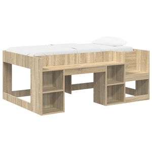 vidaXL Barneseng med oppbevaring Sonoma eik 80 x 160 cm Konstruert tre