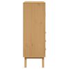 vidaXL Highboard OLDEN grå og brun 85x43x125 cm heltre furu