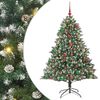 vidaXL Kunstig juletre med 300 LED gr&oslash;nn 180 cm PVC og plast og st&aring;l