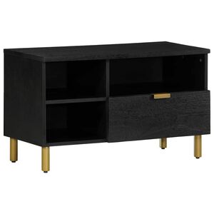 vidaXL TV-benk svart 80x33x46 cm konstruert tre