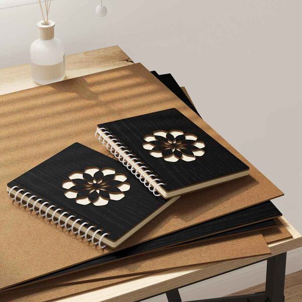 vidaXL Dekorpaneler 12 pcs Svart Eik 40 x 60 x 0.27 cm Konstruert tre