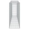 vidaXL Gabionkurver buede 15 stk 400x50x120/140 cm galvanisert jern