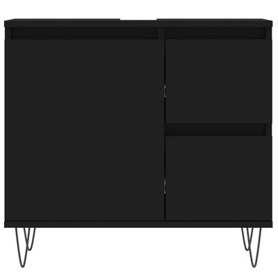 vidaXL Baderomsskap svart 65x33x60 cm konstruert tre