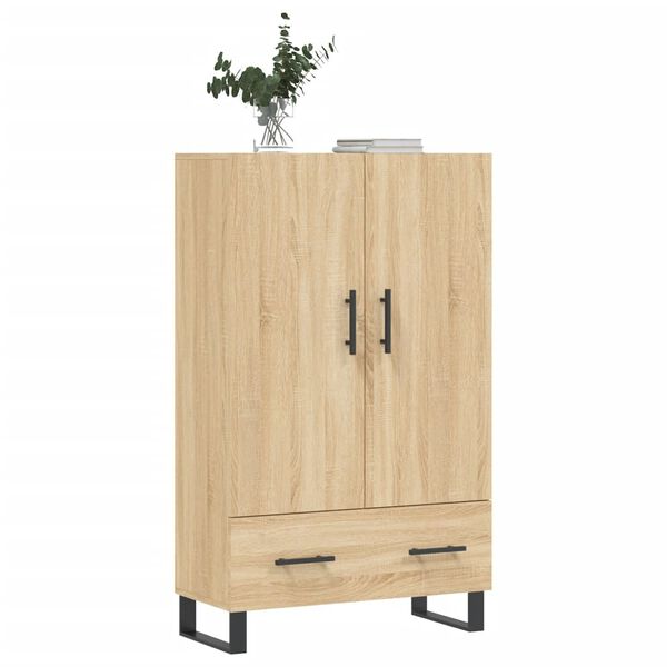 vidaXL Highboard sonoma eik 69,5x31x115 cm konstruert tre