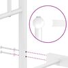 vidaXL Sengeramme i metall med hode- og fotgavl hvit 200x200 cm