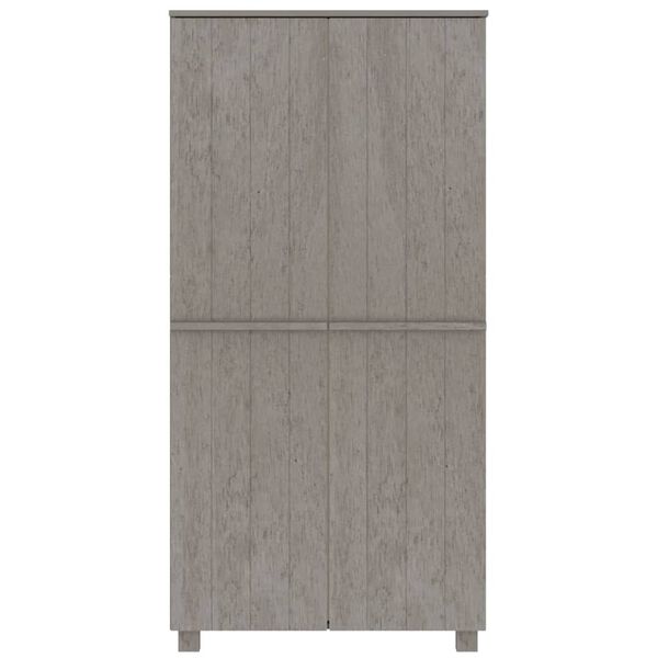 vidaXL Garderobe HAMAR lysegrå 89x50x180 cm heltre furu