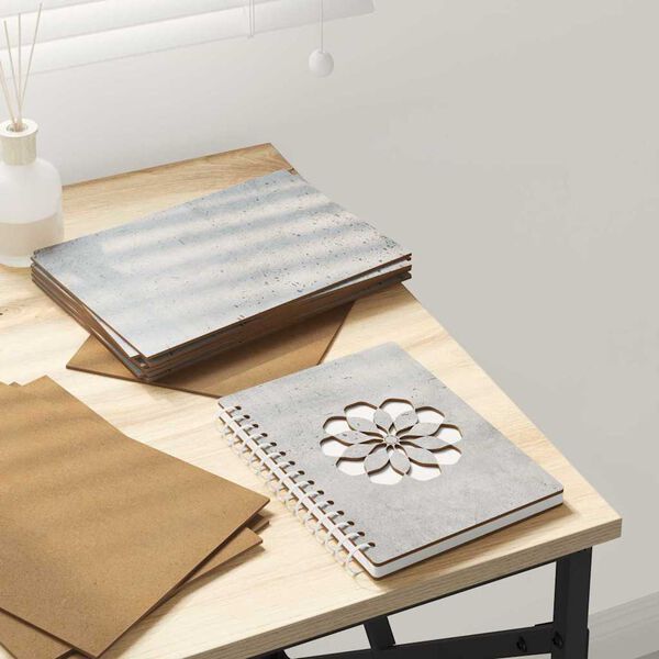 vidaXL Dekorpaneler 50 pcs Betonggr&aring; 15 x 21 x 0.27 cm Konstruert tre